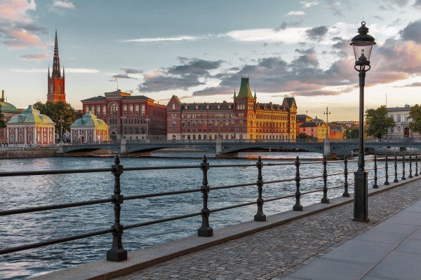 PHOTOWALL / Sunset in the Old Town in Stockholm (e23198)