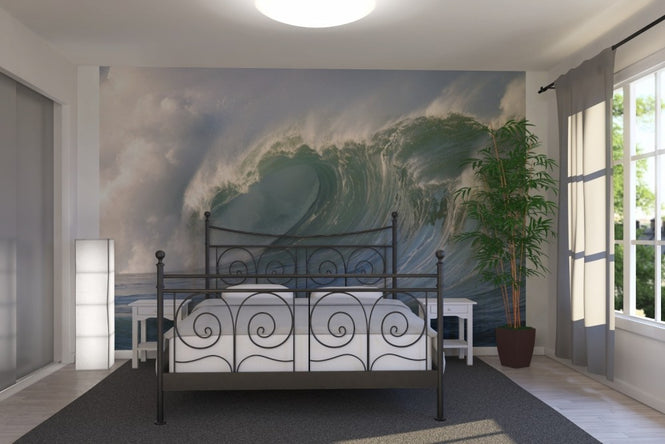PHOTOWALL / Wave breaking at Waimea Bay (e23201)