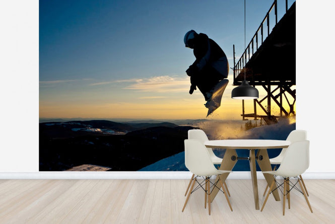 PHOTOWALL / Snowboarder Jump from a Bridge (e23220)