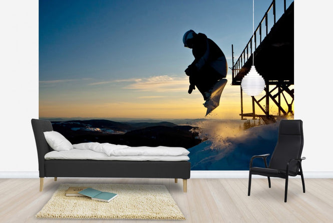 PHOTOWALL / Snowboarder Jump from a Bridge (e23220)