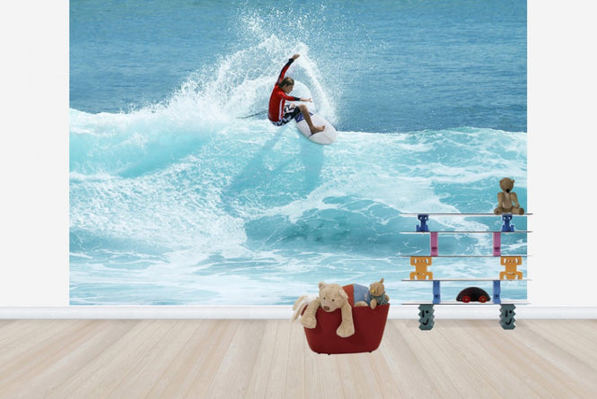 PHOTOWALL / Surfer Carving Top of Wave (e23246)