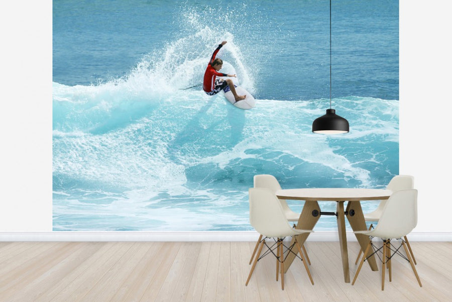 PHOTOWALL / Surfer Carving Top of Wave (e23246)