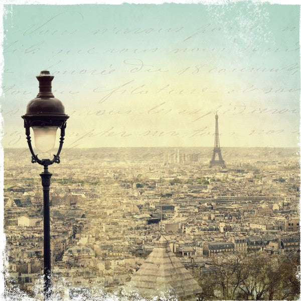 PHOTOWALL / Eiffel Landscape Letter Blue (e23328)
