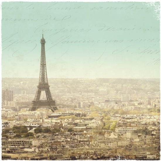 PHOTOWALL / Eiffel Lansdcape Letter Blue 2 (e23329)