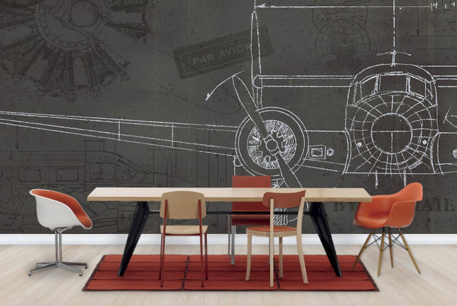 PHOTOWALL / Plane Blueprint 4 (e23410)