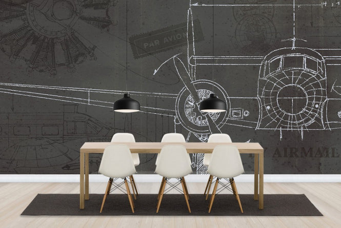 PHOTOWALL / Plane Blueprint 4 (e23410)