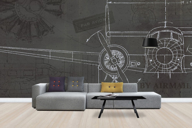 PHOTOWALL / Plane Blueprint 4 (e23410)