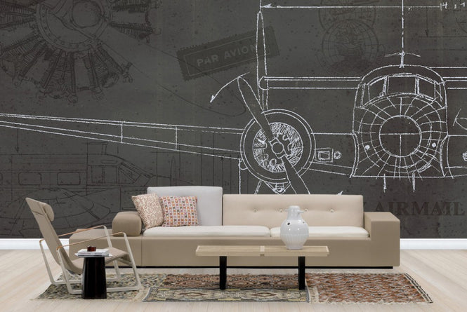 PHOTOWALL / Plane Blueprint 4 (e23410)