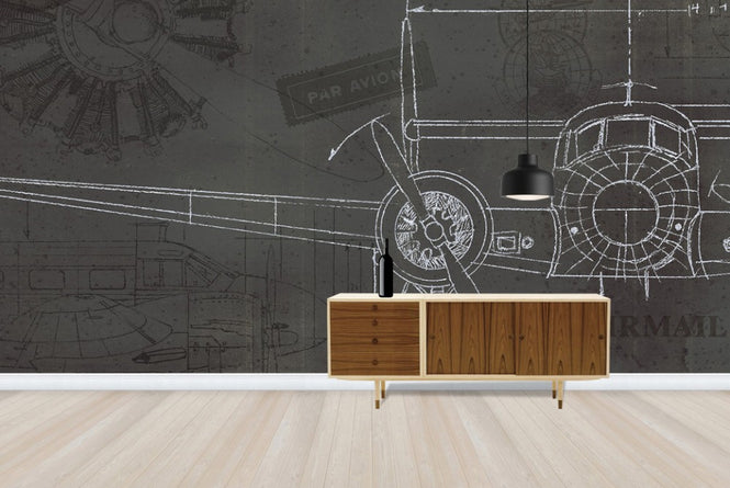 PHOTOWALL / Plane Blueprint 4 (e23410)