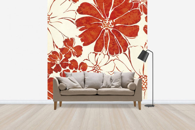 PHOTOWALL / Summer Daisies Red (e23413)