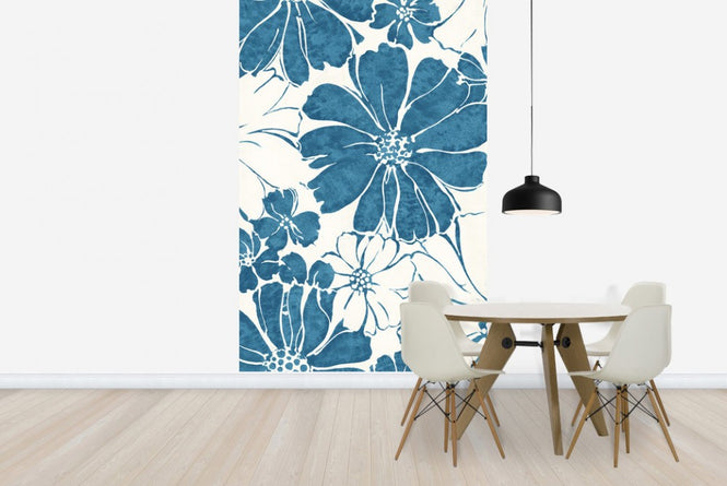 PHOTOWALL / Summer Daisies Crop Blue (e23434)