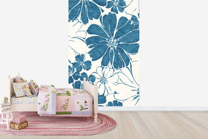 PHOTOWALL / Summer Daisies Crop Blue (e23434)