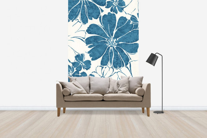 PHOTOWALL / Summer Daisies Crop Blue (e23434)