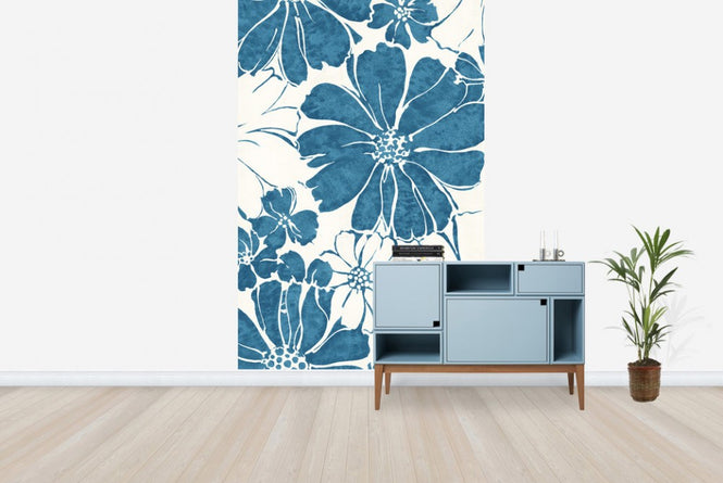 PHOTOWALL / Summer Daisies Crop Blue (e23434)