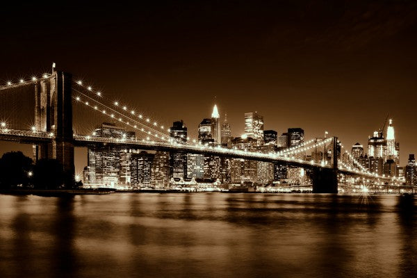 PHOTOWALL / Brooklyn Bridge - Yellow (e23583)