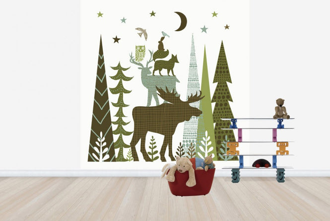 PHOTOWALL / Forest Folklore Green Animals 2 (e23484)