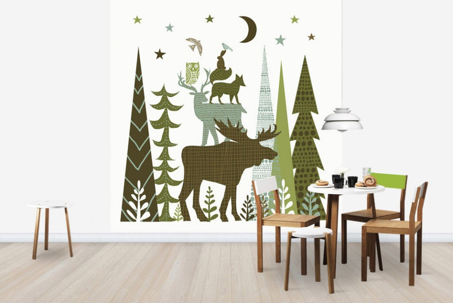 PHOTOWALL / Forest Folklore Green Animals 2 (e23484)