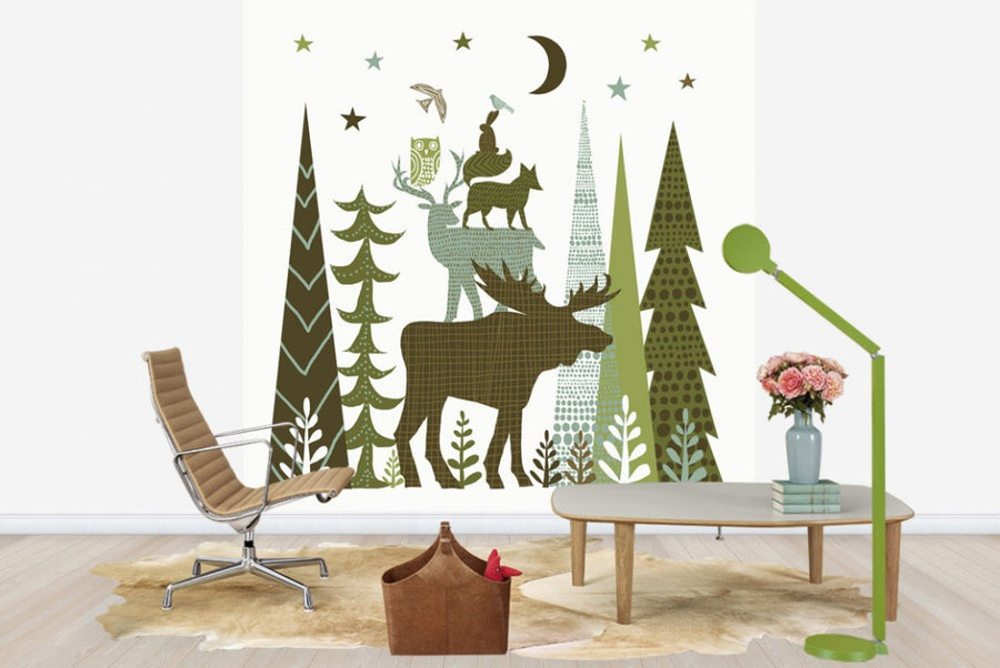 PHOTOWALL / Forest Folklore Green Animals 2 (e23484)