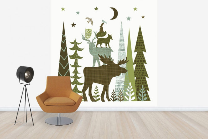 PHOTOWALL / Forest Folklore Green Animals 2 (e23484)