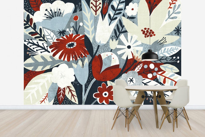 PHOTOWALL / Vintage Bouquet Red (e23491)