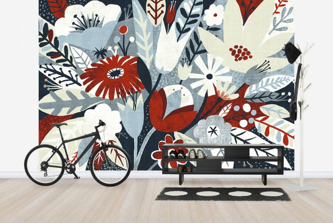 PHOTOWALL / Vintage Bouquet Red (e23491)