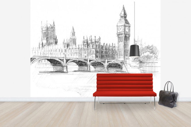 PHOTOWALL / Big Ben in Black Lead (e40170)