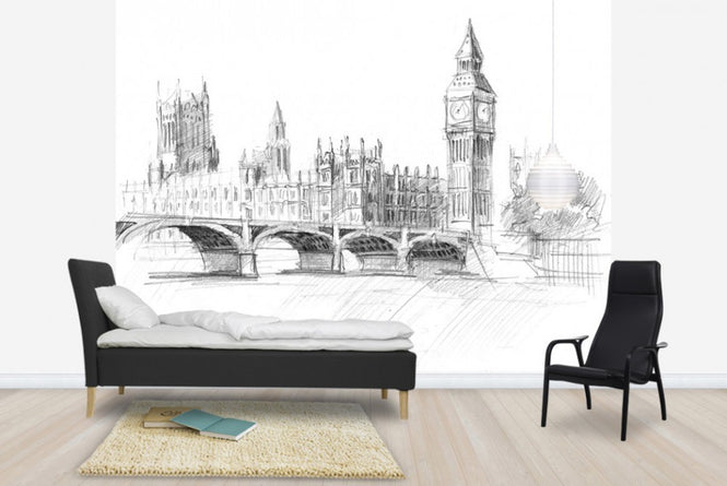 PHOTOWALL / Big Ben in Black Lead (e40170)