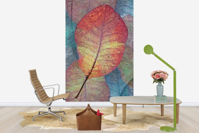 PHOTOWALL / Read Leaf Pattern (e23742)