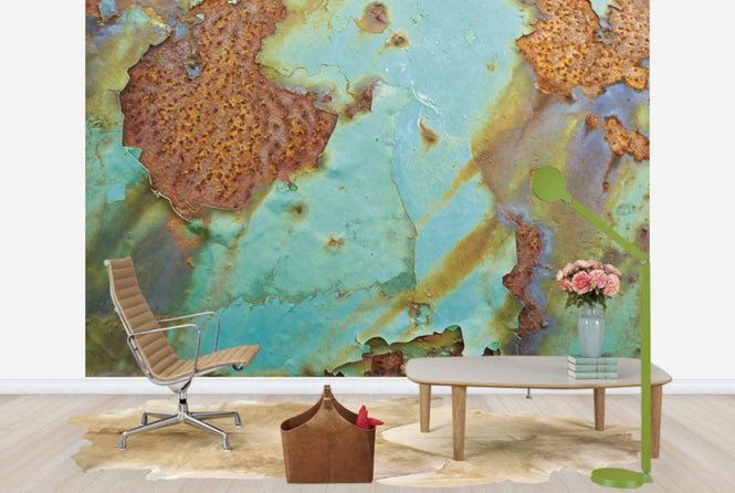 PHOTOWALL / Turquoise and Rust (e23750)