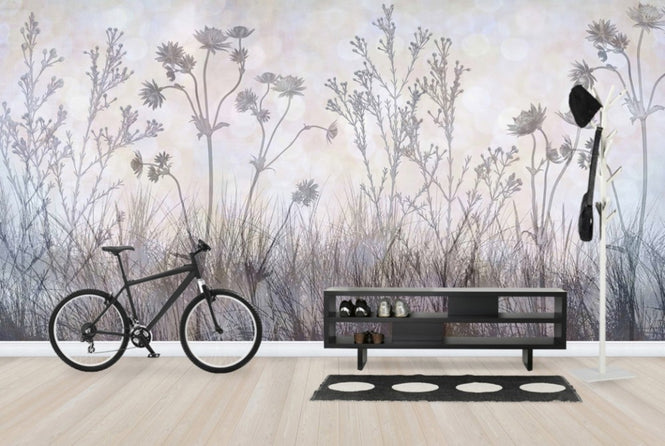 PHOTOWALL / Wildflowers Lining the Trail -  Silver Lavender (e23755)