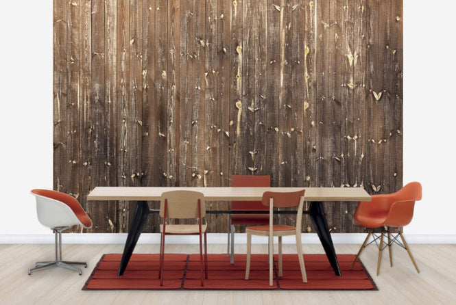 PHOTOWALL / Brown Wooden Wall (e23779)