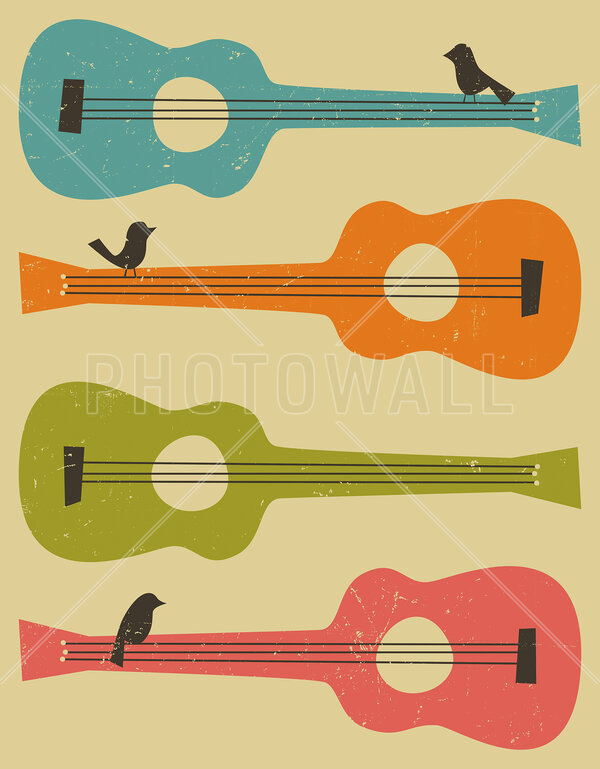 PHOTOWALL / Birds on a Guitar (e23903)