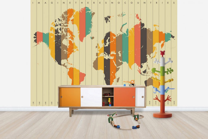 PHOTOWALL / Imagine Theres No Countries - Beige (e23906)