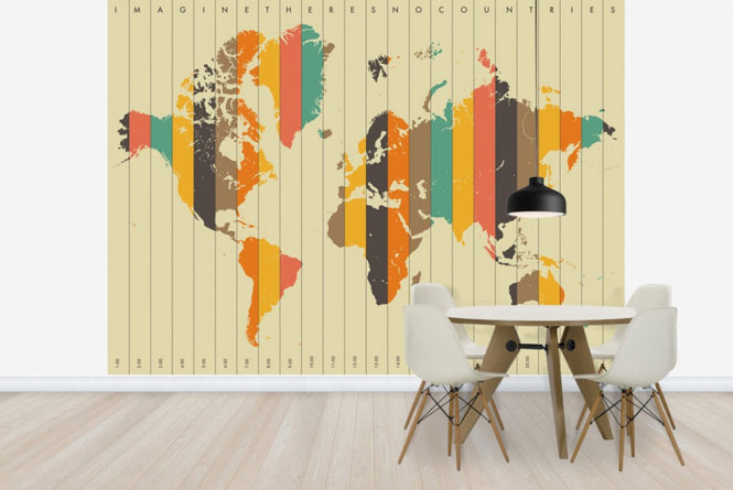 PHOTOWALL / Imagine Theres No Countries - Beige (e23906)