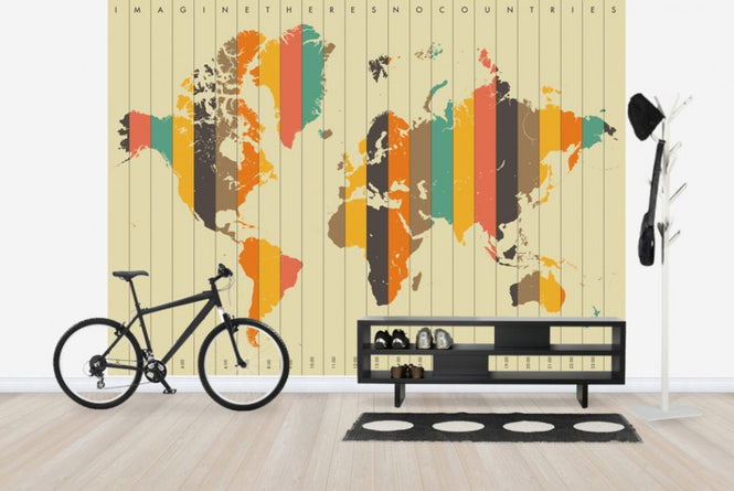 PHOTOWALL / Imagine Theres No Countries - Beige (e23906)
