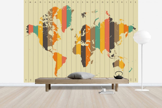 PHOTOWALL / Imagine Theres No Countries - Beige (e23906)