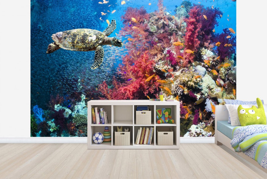 PHOTOWALL / Turtle and Corals (e23927)