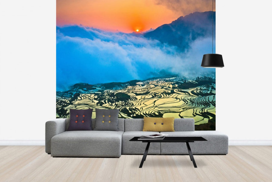 PHOTOWALL / Sunrise over Terraced Rice Fields (e24027)