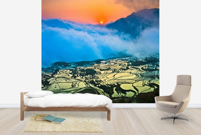 PHOTOWALL / Sunrise over Terraced Rice Fields (e24027)