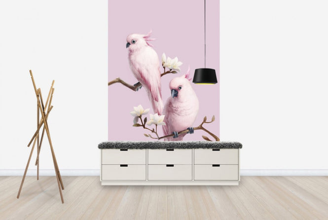 PHOTOWALL / Pink Birds Perching on Magnolia (e24134)
