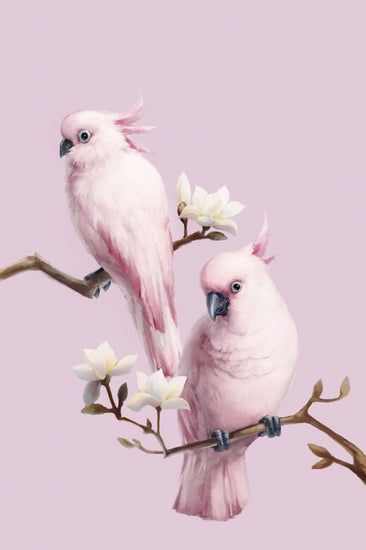 PHOTOWALL / Pink Birds Perching on Magnolia (e24134)