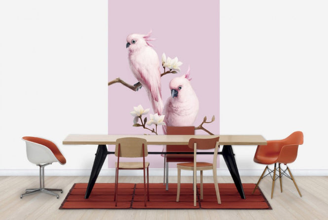 PHOTOWALL / Pink Birds Perching on Magnolia (e24134)