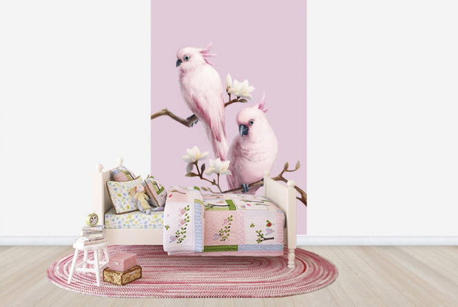 PHOTOWALL / Pink Birds Perching on Magnolia (e24134)