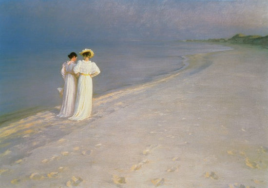 PHOTOWALL / Summer Evening on the Skagen Southern Beach with Anna Ancher and Marie Kroyer (e24171)
