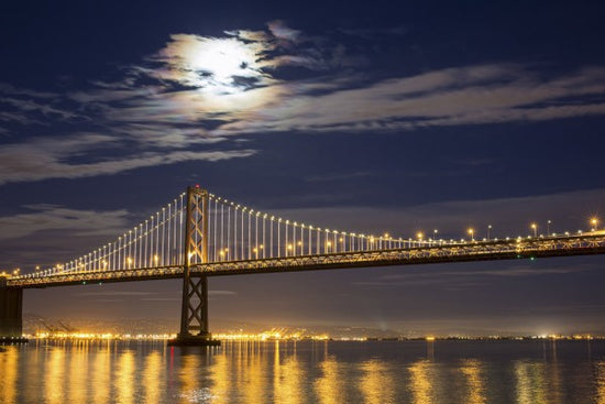 PHOTOWALL / Moonrise over Bay Bridge (e24344)