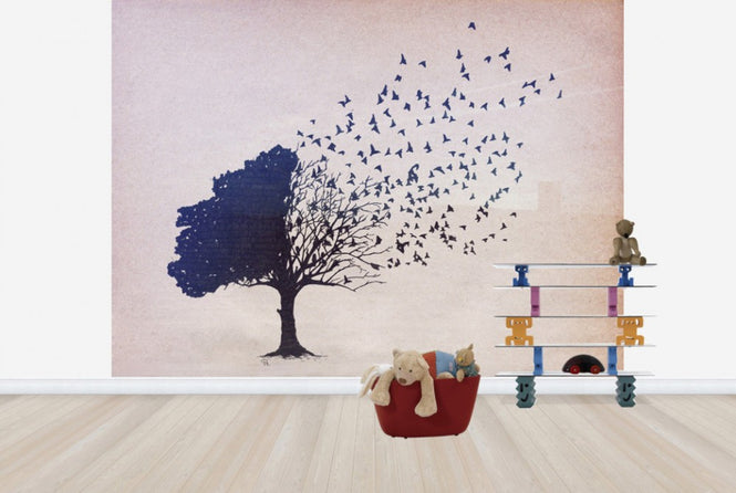 PHOTOWALL / Birds Leaves (e24415)