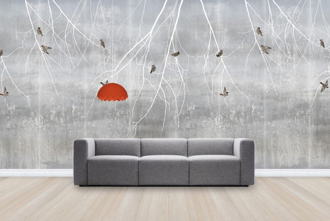 PHOTOWALL / Bohemian Birds - Pale Blue (e24468)