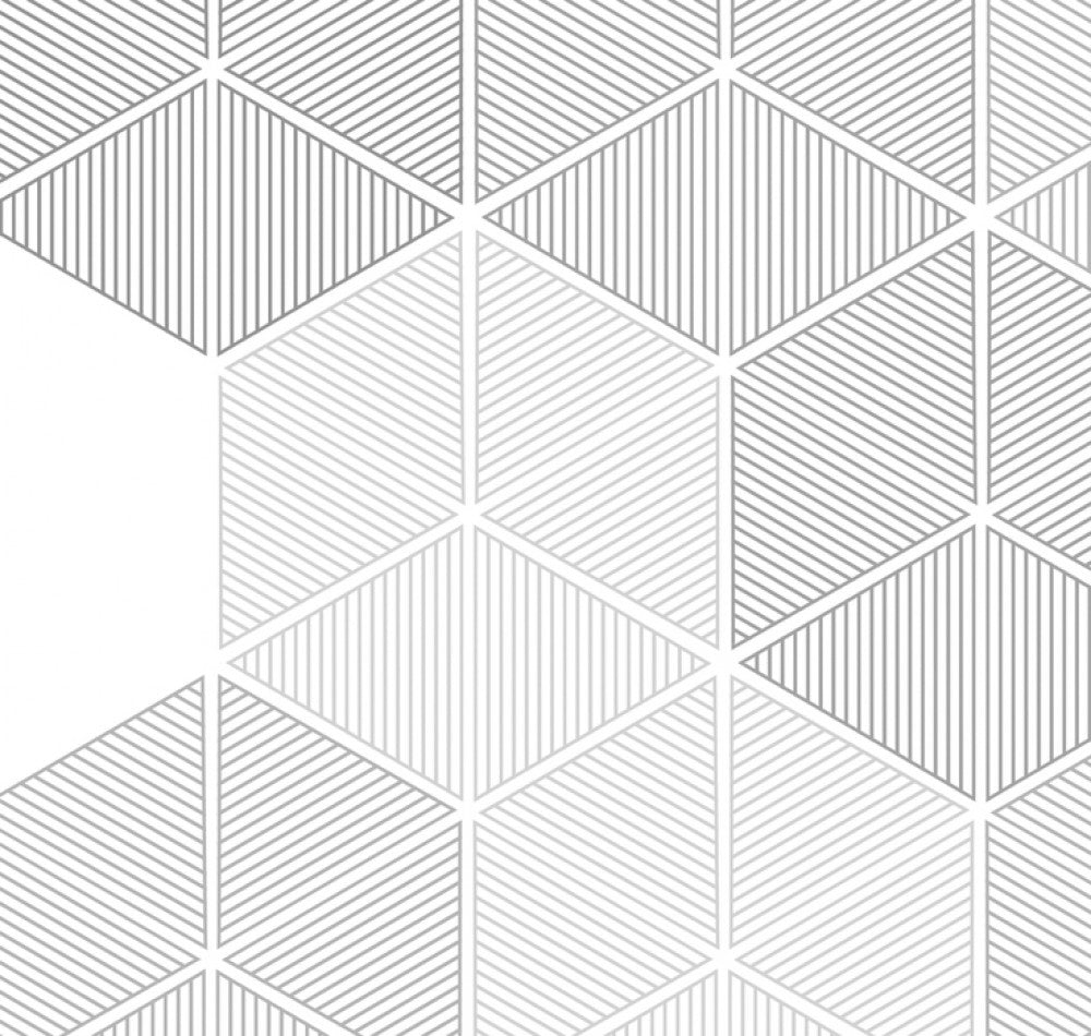 PHOTOWALL / Hexagon - Grey (e24470) | 輸入壁紙専門店 WALPA