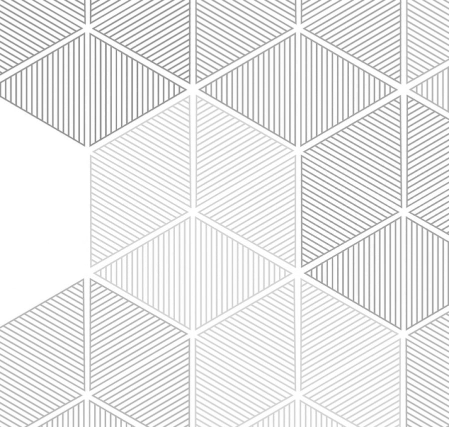 PHOTOWALL / Hexagon - Grey (e24470)