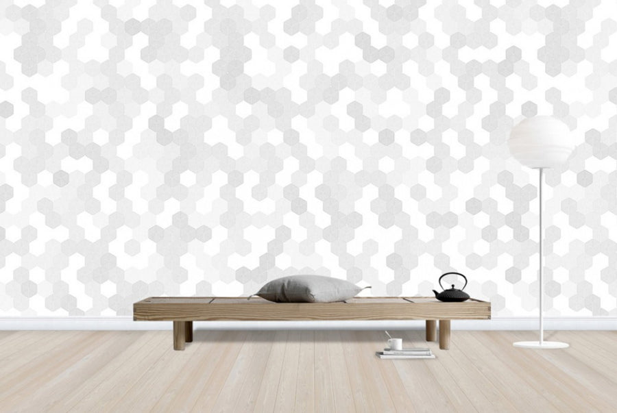 PHOTOWALL / Hexagon - Grey (e24470)